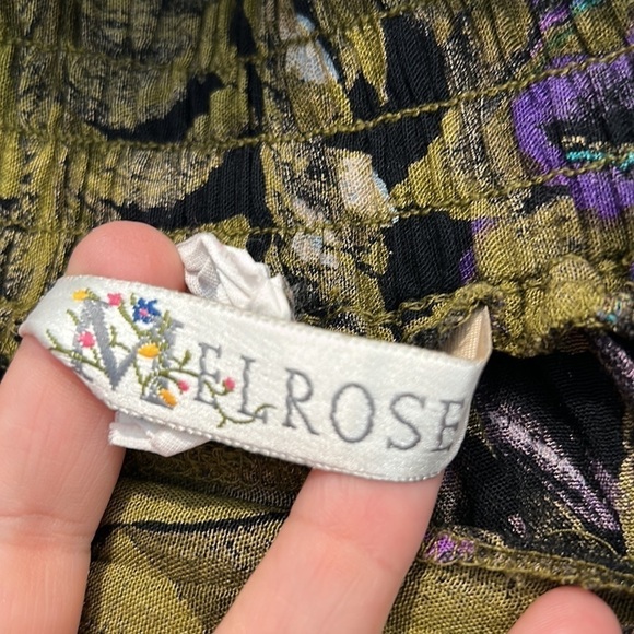 Vintage 90s Melrose faux wrap, mini skirt, women’s size 12 tropical print - Picture 3 of 6